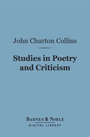 Studies in poetry and criticism cover image