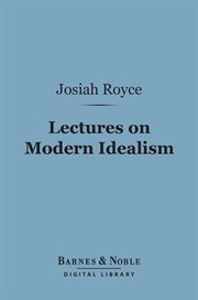 Lectures on modern idealism cover image