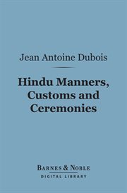Hindu manners, customs and ceremonies cover image