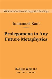 Prolegomena to any future metaphysics cover image
