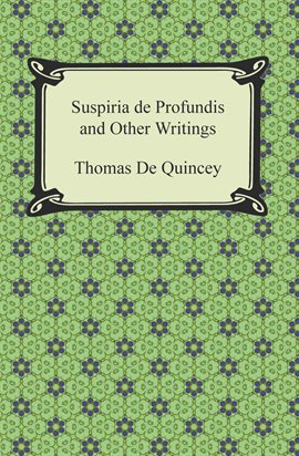 Cover image for Suspiria de Profundis and Other Writings