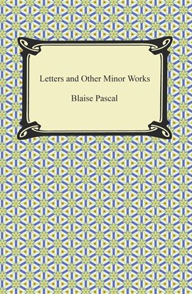 Cover image for Letters and Other Minor Works