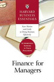 Finance for managers cover image