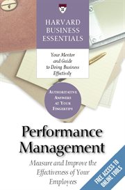 Performance management : measure and improve the effectiveness of your employees cover image