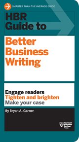 HBR guide to better business writing cover image