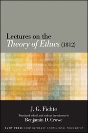 Lectures on the theory of ethics (1812) cover image