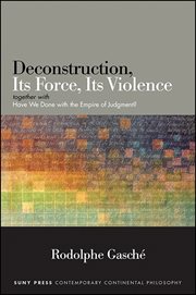 Deconstruction, its force, its violence cover image