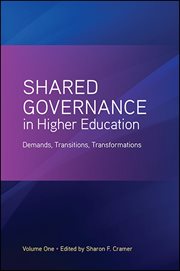 Shared governance in higher education, volume 1 cover image