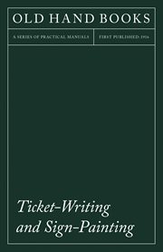 Ticket-writing and sign-painting cover image