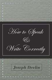 How to speak and write correctly cover image