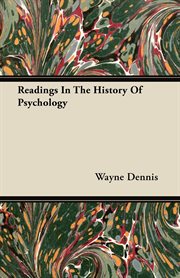 Readings in the history of psychology cover image