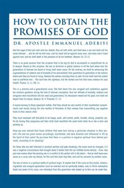How to obtain the promises of god cover image