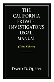 The california private investigator's legal manual cover image