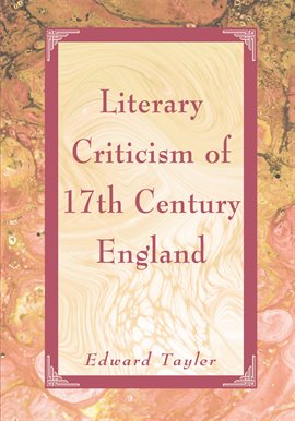 Cover image for Literary Criticism of 17Th Century England