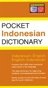 Pocket Indonesian dictionary cover image