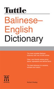 Tuttle Balinese-English dictionary cover image