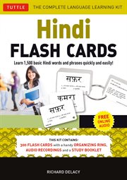 Hindi flash cards kit: learn 1,500 basic hindi words and phrases quickly and easily! cover image