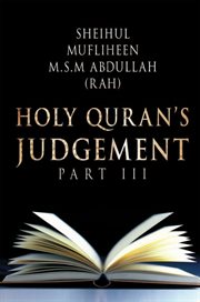 Holy quran's judgement part iii cover image