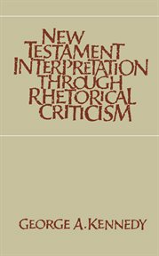 New Testament interpretation through rhetorical criticism cover image