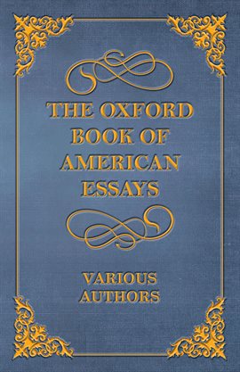 Cover image for The Oxford Book of American Essays
