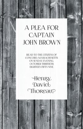 Cover image for A Plea for Captain John Brown
