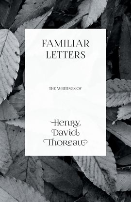 Cover image for Familiar Letters