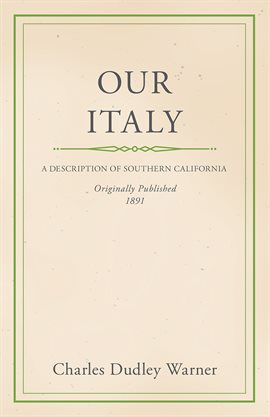 Cover image for Our Italy