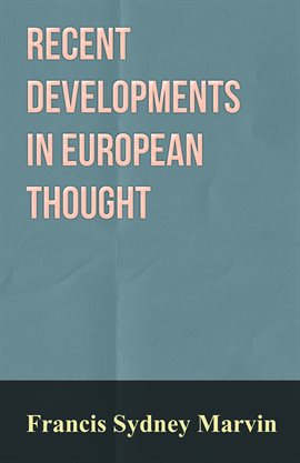 Cover image for Recent Developments in European Thought