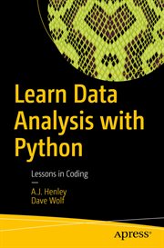 Learn Data Analysis with Python : Lessons in Coding cover image