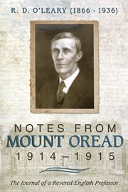R.D. O'Leary (1866-1936) : notes from Mount Oread, 1914-1915 cover image