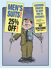 Men's suits! 25% off!. Cartoons Created to Keep You in Stitches cover image