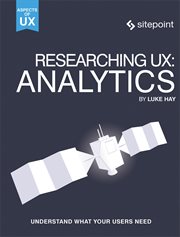 Researching UX : analytics cover image