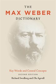 The Max Weber dictionary : key words and central concepts cover image