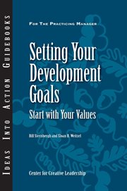 Setting your development goals : start with your values cover image