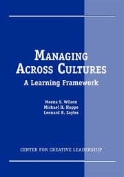 Managing across cultures : a learning framework cover image