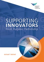 Supporting innovators : trust, purpose, partnership cover image