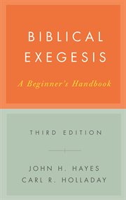 Biblical exegesis : a beginner's handbook cover image