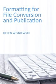 Formatting for file conversion and publication cover image