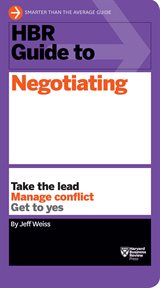 HBR guide to negotiating cover image