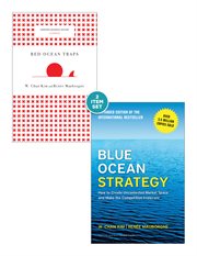 Blue ocean strategy with Harvard Business Review classic article "Red ocean traps" cover image