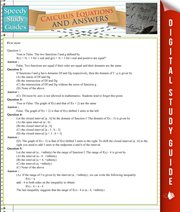Calculus equations and answers cover image