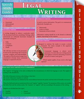 Cover image for Legal Writing
