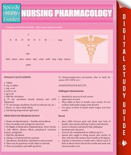 Cover image for Nursing Pharmacology