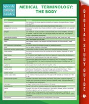 Medical terminology: the body cover image