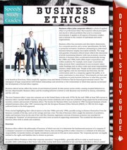 Business ethics cover image