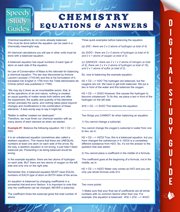 Chemistry equations & answers : essential tool for chemistry concepts, variables & equations ; including: sample problems, common pitfails & helpful hints cover image