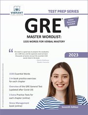 GRE master wordlist : 1535 words for verbal mastery cover image