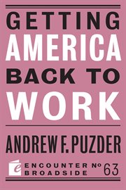 Getting America back to work cover image