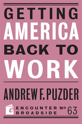 Cover image for Getting America Back to Work