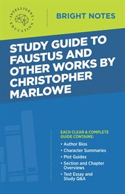 Study guide to faustus and other works by christopher marlowe cover image